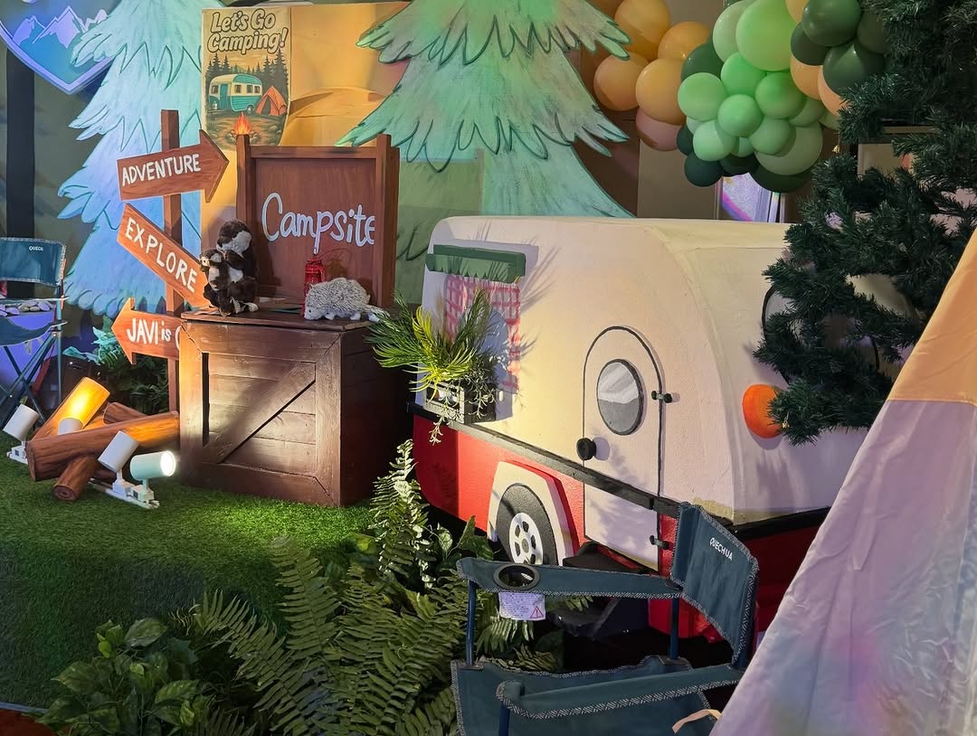 Styling detail for camp themed party